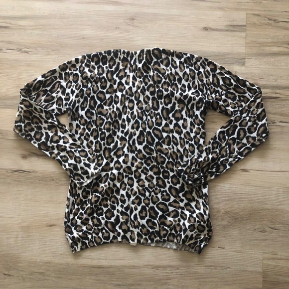 Mango Leopard Print Button Down Top - Picture 8 of 9